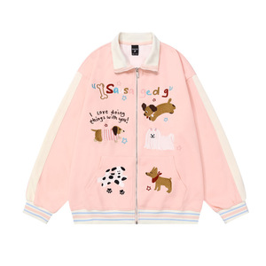 <span class=keywords><strong>Giacca</strong></span> Anime di Alta Qualità per <span class=keywords><strong>Uomo</strong></span> Casual Blu Alla Moda Design Ultimo Modello Lussuosa Carina Cartoon Personalizzata <span class=keywords><strong>Giacca</strong></span> Letterman con Zip Ricamata - Product Image 4