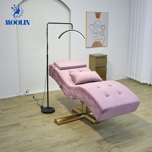 Lit de beauté et spa en forme de S pour soins du visage et sourcils, avec tête réglable, lit esthétique incurvé pour extensions de cils, <span class=keywords><strong>matelas</strong></span> économique pour lit de cils - Product Image 3