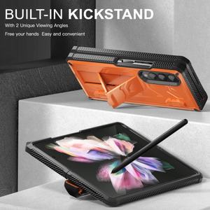 Étui de téléphone portable antichoc de luxe pour <span class=keywords><strong>Samsung</strong></span> Galaxy Z <span class=keywords><strong>Fold</strong></span> <span class=keywords><strong>3</strong></span> 5G <span class=keywords><strong>avec</strong></span> porte-stylo <span class=keywords><strong>S</strong></span> et protection de charnière - Product Image 4