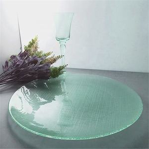 Assiettes de présentation en verre colorées élégantes pour événements, vente en gros - Product Image 4