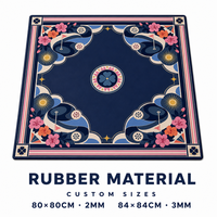 Tapis de Mahjong en Caoutchouc de Haute Qualité RISING, Antidérapant, Résistant à la Saleté, Silencieux, Design de Tapis de Jeu, Style Américain, Pliable