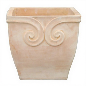 Pot en céramique naturelle en terre cuite - Jardinière ronde classique écologique pour bureau et jardin - Product Image 1