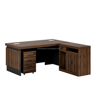 Mobilier de bureau à domicile Table assise sur pied en bois Bureau relevable réglable avec armoire latérale