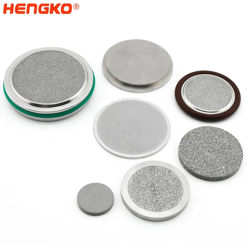 Disco de placa de filtro de polvo de Metal poroso de acero inoxidable 304 316 L sinterizado de alta temperatura Hengko para alimentos y bebidas
