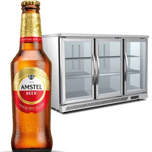 คุณภาพสูง 3 ประตู 380L บาร์ตู้เย็นตู้โชว์ประตูกระจกเบียร์ตู้เย็นเชิงพาณิชย์