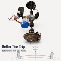Système de propulsion arrière électrique en aluminium avec moteur AC DC PMSM et demi-arbre à suspension indépendante pour kit de conversion Tuk Tuk EV