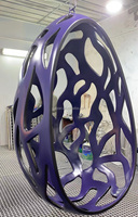 Berceau évidée en fibre de verre design moderne Chaise à bascule pour patio, balançoire intérieure et extérieure