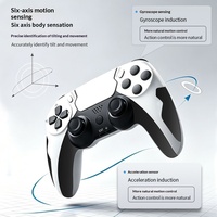Manette de jeu sans fil PS4 avec gyroscope 6 axes, double vibration et pavé tactile pour PC Steam