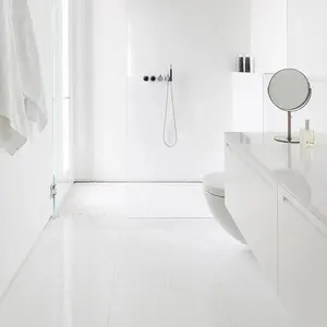 600x600mm 24x24 Pure White Ceramic Tiles High Gloss Vitrified Bathroom Flooring Porcelain Floor Tile