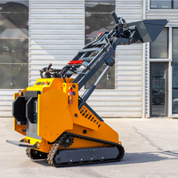 Spedizione Gratuita Mini Skid Steer Loader Trituratore Forestale Rasaerba Leggero con Ruote/Cingoli, Motore Incluso, Facile da Usare