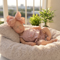 Poupée Bébé Réaliste de 13 Pouces, Entièrement en Silicone, Faite à la Main, Fille Endormie, Jouet Doux, Cadeau de Fêtes, 3+