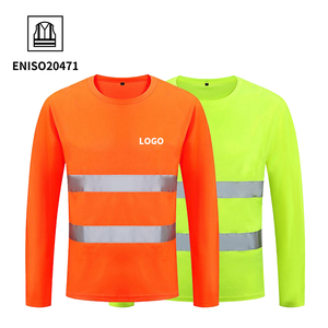 Khả năng hiển thị cao khai thác cơ khí phản quang Polyester công nghiệp màu vàng cam xây dựng tùy chỉnh làm việc người đàn ông làm việc Hi VIS Áo sơ mi - Product Image 1