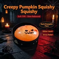 Jouet anti-stress en TPR souple en forme de boulette scintillante pour Halloween, idéal comme cadeau de fête