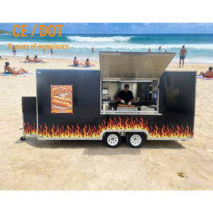 รถพ่วงขายอาหารอเนกประสงค์ ขนาดกะทัดรัด โครงสร้างเหล็กกล้าไร้สนิ<span class=keywords><strong>ม</strong></span> รูปทรงสี่เหลี่ยมผืนผ้า สำหรับธุรกิจสตาร์ทอัพอาหารริ<span class=keywords><strong>ม</strong></span>ทางในเ<span class=keywords><strong>ม</strong></span>ือง - Product Image 1