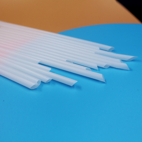100% Natural Plant Drinking Reed Straw Eco-Friendly White Pla 7*200Mm