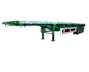 Good Price Shipping 40 Feet Container Transport Flat Bed Trailer 3 Axle Flatbed Semi Trailer