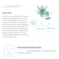 Aloë Vera & Perzik Plant Fruit Hydraterende Verzorgende Biologische Veganistische Sheet Face Mask - Verfrissend & Hydraterend voor alle huidtypen