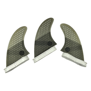 Ensemble de ailerons de planche de surf UPSURF FCS Generation II en fibre de verre nid d'abeille, trois ailerons - Product Image 1