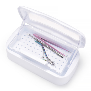 KADS <b>Nail</b> Tool Sterilizer Box with Removable Tray 5-Minute Quick Soak Disinfection <b>Case</b> for Manicure Tools Salon Home Use - Product Image 1