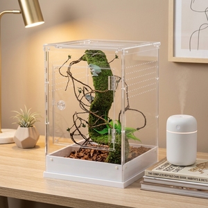 Terrario <span class=keywords><strong>de</strong></span> Acrílico <span class=keywords><strong>de</strong></span> Doble Vía para Reptiles e Insectos con Caja <span class=keywords><strong>de</strong></span> Cría Desmontable, Color Personalizable, Jaula <span class=keywords><strong>de</strong></span> Hábitat DIY - Product Image 3