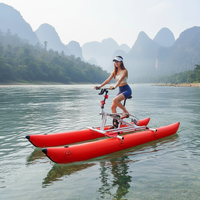 Vélo aquatique gonflable QIQU pour adulte, cadre en aluminium et PVC, capacité 150 kg, prêt à l'emploi, pour mer et eau douce, à vendre