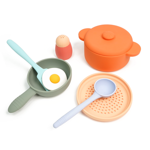 Nouvel Arrivage <span class=keywords><strong>Gratuit</strong></span> Bpa Silicone Faire semblant de Cuisine Enfants Jouer Jouets Accessoires Ensemble Enfants Faire semblant de Cuisine Jeu de Rôle - Product Image 3