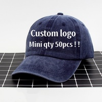 Gorra de Béisbol Versátil con Visera para Otoño/Invierno 2555, con Logotipo Personalizado Impreso, Estilo Urbano, de Mezclilla Lavada y Desgastada