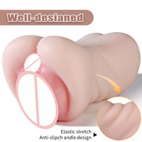 Doppelseitige Taschenmuschi 1,86 lb Beidseitig Einsetzbarer Männlicher Masturbator Enger Doppeltunnel Weicher TPE-Stroker OEM