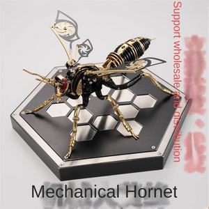 Modèle mécanique d'insecte frelon en métal assemblé, <span class=keywords><strong>puzzle</strong></span> créatif fait à la main, ornements, cadeau, jouet éducatif pour les moins de 8 ans - Product Image 2