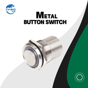 Interrupteur à bouton-poussoir métallique éclairé, contact argenté épais, base en cuivre, étanche IP68, bouton-poussoir à réinitialisation automatique verrouillable - Product Image 1