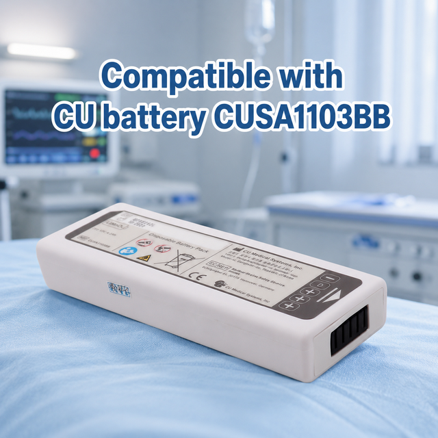 Compatible CU Medical CUSA1103BB LiNiMnCoO2 Lithium Battery with Life Replacement for I-PAD SP1 AED Defibrillator
