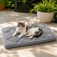 Coussin rafraîchissant en silicone pour chat, respirant, en mousse, avec design de voyage pour chats d'intérieur - Doux et durable