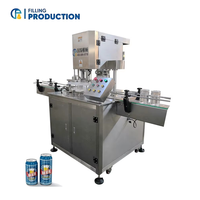 Máquina automática de sellado de tapas de alimentos enlatados, máquina de cierre de latas, máquina selladora de latas de bebidas automática