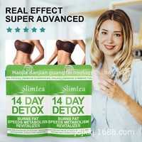 Teh Herbal Organik Detox Rendah Lemak untuk Menurunkan Berat Badan & Membakar Lemak dalam Kemasan Kantong Teh, 14 Hari
