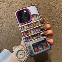 Coque de téléphone portable antichoc en PC, finition mate, design animal style distributeur automatique de chips pour 17/16 Pro Max