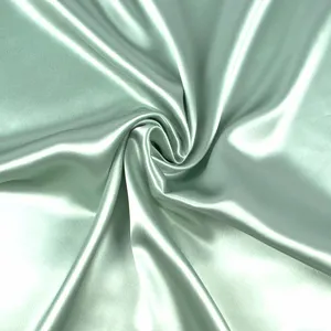 Tecido de cetim 100% poliéster para roupas de casamento, tecido de cetim