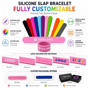 Silicone Snap Slap Bracelet Custom Logo Wristband Silicone Promotional <b>Gift</b> for Events Marketing Campaign School SpoTeam Use - Product Image 4