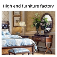 Mobilier français haut de gamme en bois massif pour chambre à coucher coiffeuse villa hôtel personnalisable