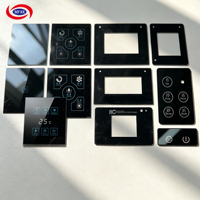 Panneau en verre tactile personnalisé pour serrure de porte connectée, type 2.5DU, avec écran sérigraphié, pour sonnette visuelle