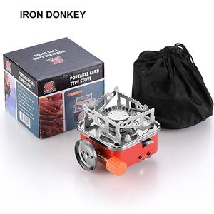 IRONDONKEY alpinismo stufa da esterno portatile a tubo a vite di combustione serbatoio di Gas piatto fornello da campeggio pieghevole a Gas - Product Image 5