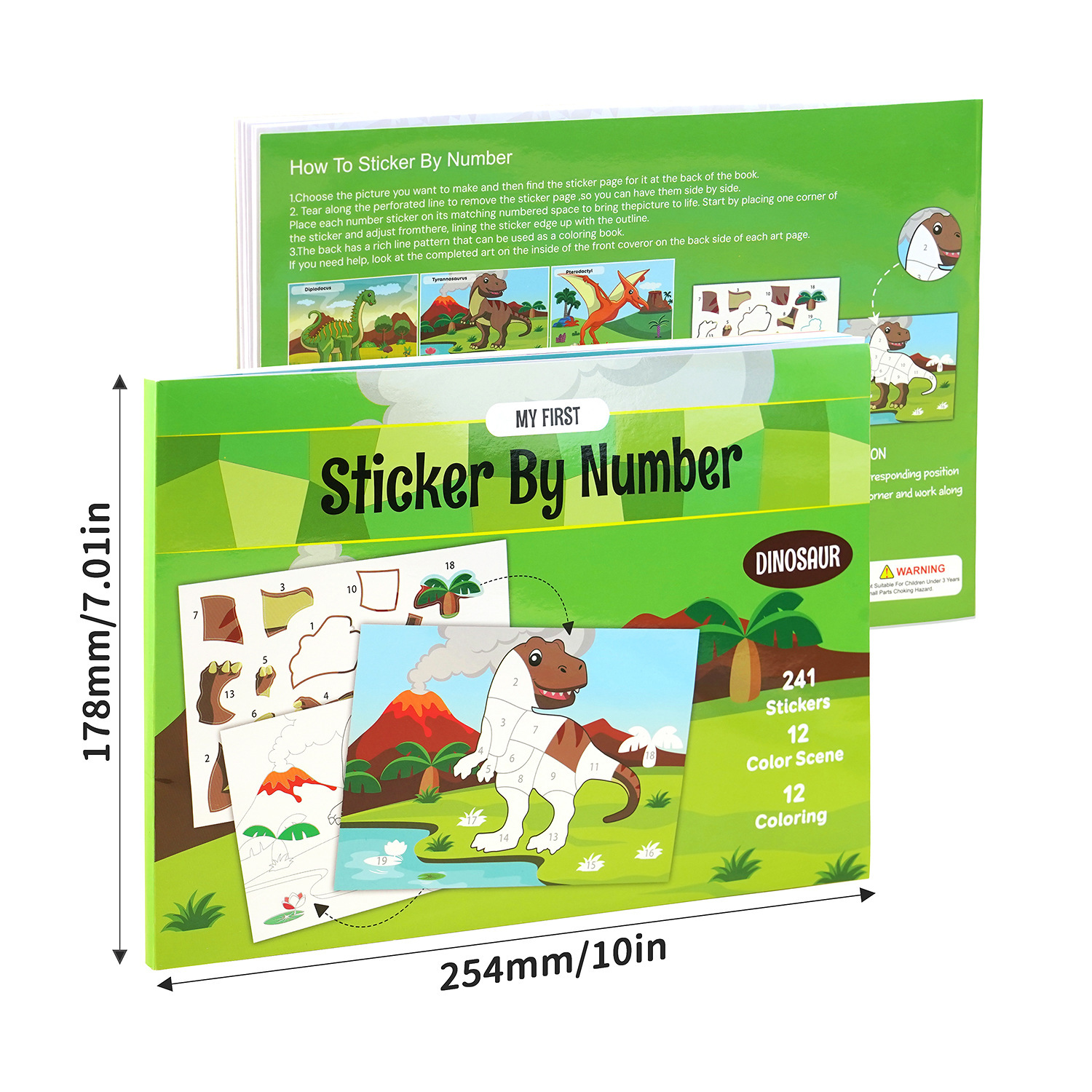 หนังสือสติกเกอร์ไดโนเสาร์ที่เป็นประกาย
