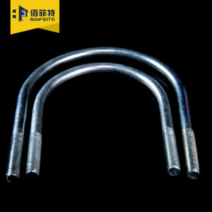 Abrazadera de Tubo de Acero al Carbono Galvanizado Baifit U-Bolt M16 M18 M20 M24, Estándar Alemán DIN933 - Product Image 1