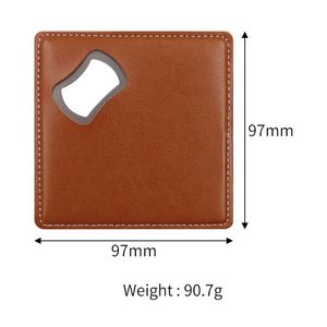 3 Days Shipping PU Leather Bottle Opener for <b>Beer</b> & Red Wine Anti-scratch Square Drink Opener Perfect for Parties Daily Use - Product Image 3