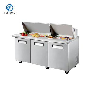 <span class=keywords><strong>Réfrigérateur</strong></span> à salade en acier inoxydable à refroidissement par air, réduit la perte de fraîcheur pour prolonger la durée de conservation des matières premières de la salade - Product Image 5