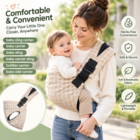 Porte-bébé avec sangle d'épaule réglable, siège extra rembourré pour un confort sans pression, sac de transport latéral pour tout-petit