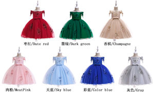 MQATZ <span class=keywords><strong>Robe</strong></span> à fleurs brodées de style européen <span class=keywords><strong>Robe</strong></span> de fête et de mariage formelle pour enfants <span class=keywords><strong>Robe</strong></span> de bal princesse pour enfants - Product Image 3