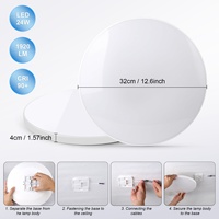 Dimmable Smart Home Salon Rond Téléphone Portable Musique RVB Tuya Wifi Smart Led Plafonnier Salon RGB Plafonnier