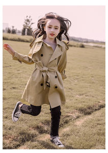 Manteau long automne printemps pour bébé filles vestes et vêtements d'extérieur pour filles de 4 à 9 <span class=keywords><strong>ans</strong></span> - Product Image 6