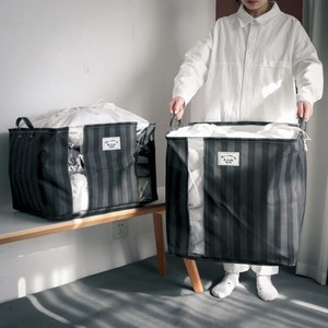 Clothing Organizer <b>Canvas</b> Storage Bag Large Capacity Rectangle Indoor Use For Quilt And Seasonal Clothing - Product Image 1