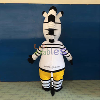 Costume de mascotte zèbre personnalisé en peluche, personnage de dessin animé, tenue de mascotte ambulante pour activités festives
